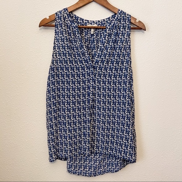 Joie Tops - Joie Aruna Silk Seahorse Print Sleeveless Blouse S